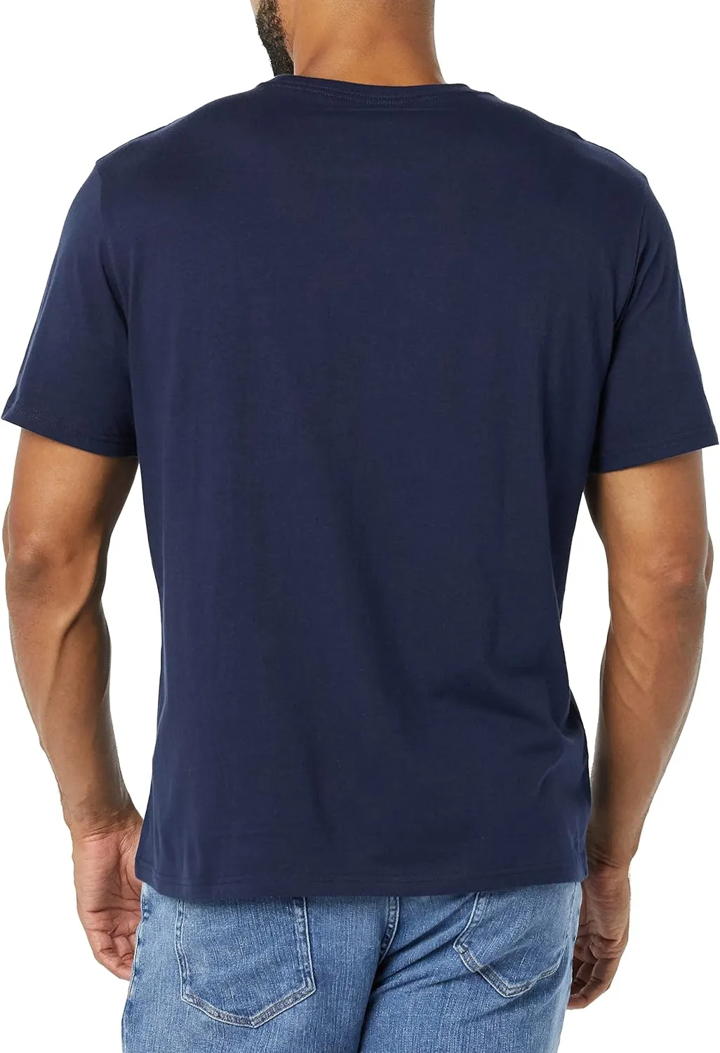 Amazon Essentials Men's T-Shirts, Short-Sleeve Crewneck Pocket, Cotton, 2-Pack