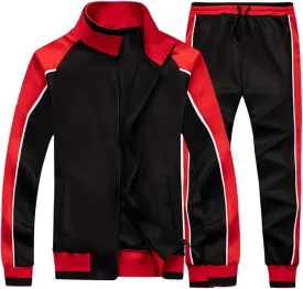 AOTORR Men's Tracksuit 2 Pieces Sweat Suits Casual Full Zip Long Sleeve Outfit Sports Jogging Suits Set