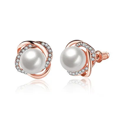 ARUEL Hot Sale Fashion Crystal Small Stud Earrings For Women Men Crown Jewelry Gold Color Lover Christmas Gift Bague Bijoux Aros