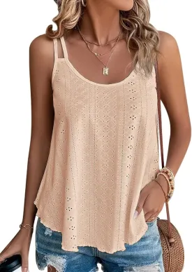 ATHMILE Women's Tank Tops Sleeveless Summer Top Spaghetti Strap Spring Shirt Loose Fit Beach Vacation 2025 Casual
