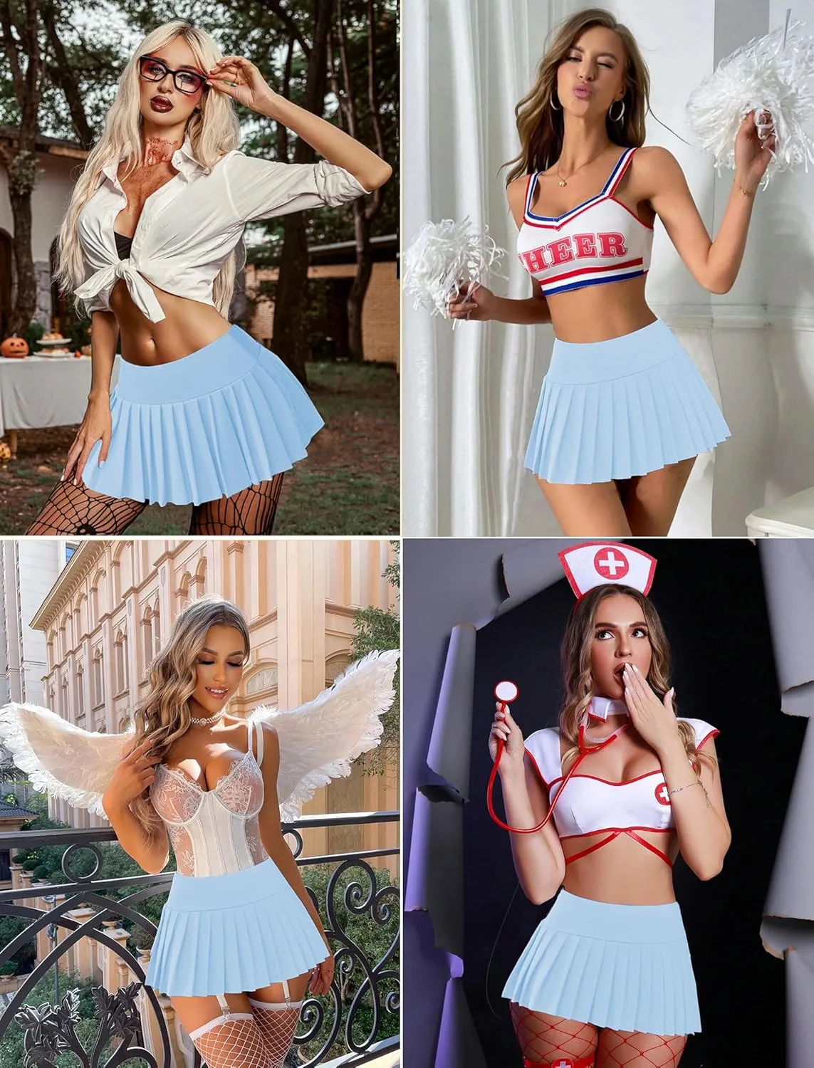 Avidlove Skirts for Women Y2k Mini Skirt Casual Pleated Short Skirts Pleated Cheer Skirt