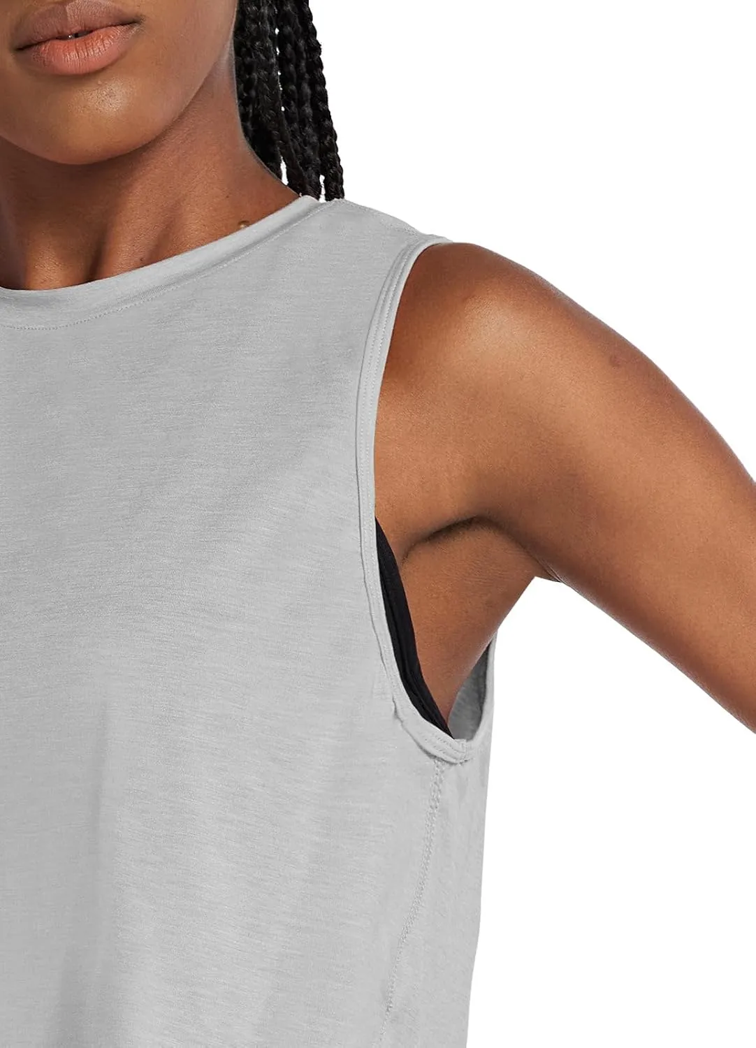 baleaf Workout Tops for Women Crop Tank Top Quick Dry Athletic Gym Exercise Sleeveless Shirts Muscle Yoga Loose Fit