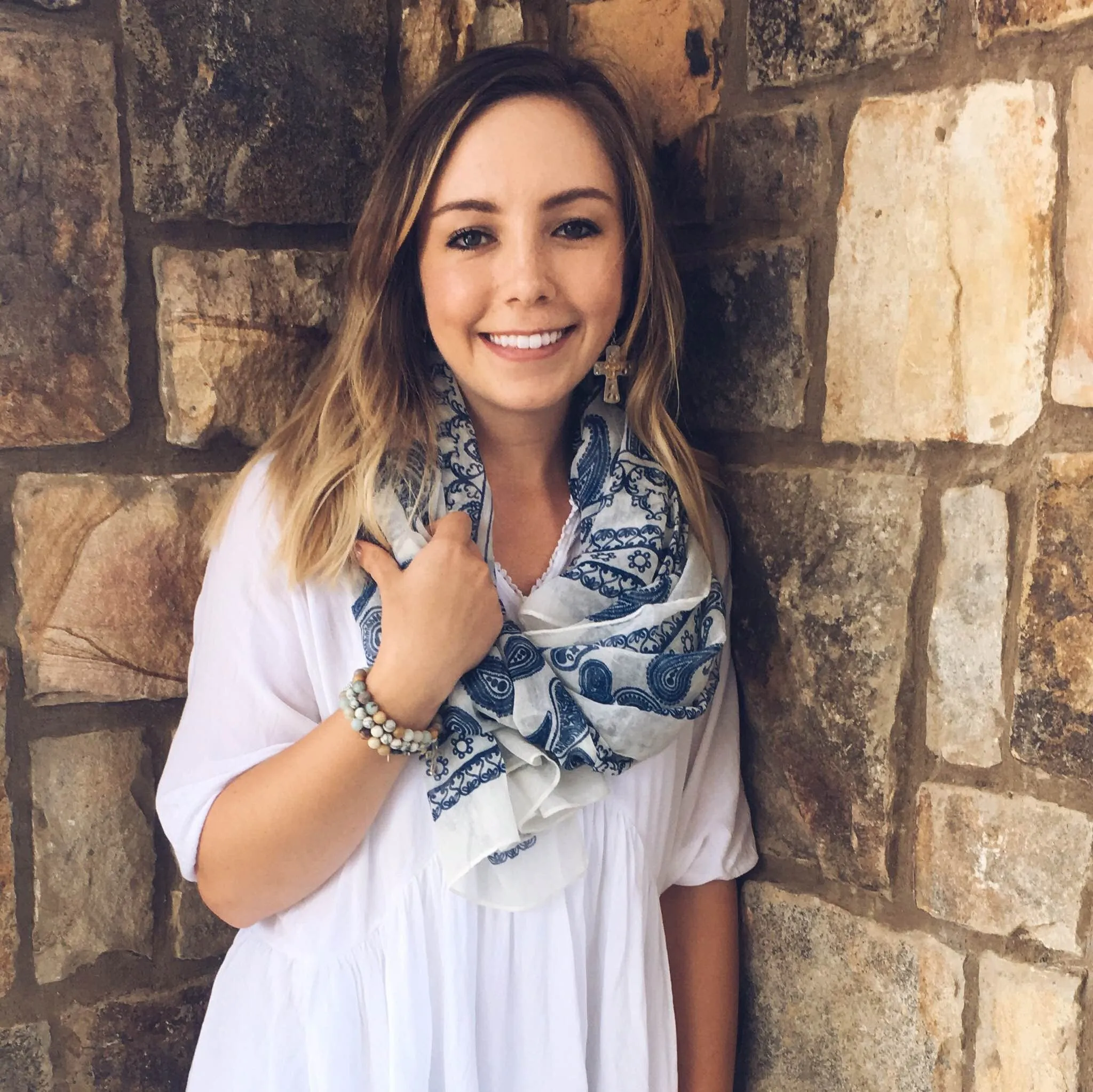 Blue Paisley Scarf