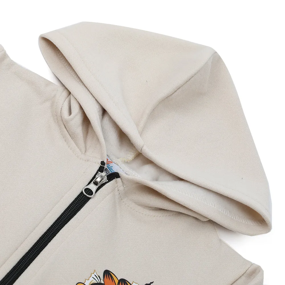 Boys Full Sleeves Hoodie - Fawn