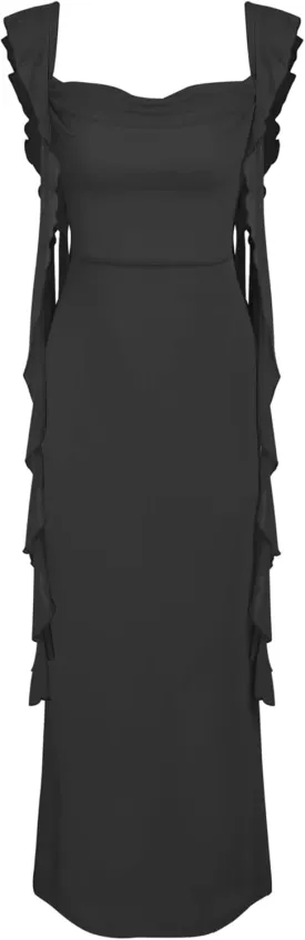 CIDER Formal Dresses for Women Wedding Guest Dresses Summer Maxi Dress Sleeveless Mesh Ruffle Cocktail Bodycon Dresses 2025