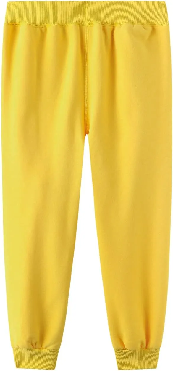DILBYKE Boys Active Pants Fleece Jogger Sweatpants with Pockets, Thick Kids Bottom Trousers