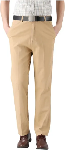 Finelylove Dress Pants for Men Regular Fit Stretch Chino Pants Flat Front Straight Business Work Pants Casual Trousers