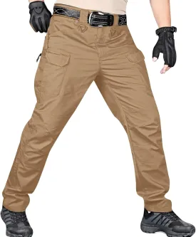Fxbar Men's Flex Stretch Tactical Pants Ripstop Cargo Pants Lightweight Outdoor Work Hiking Pants for Men