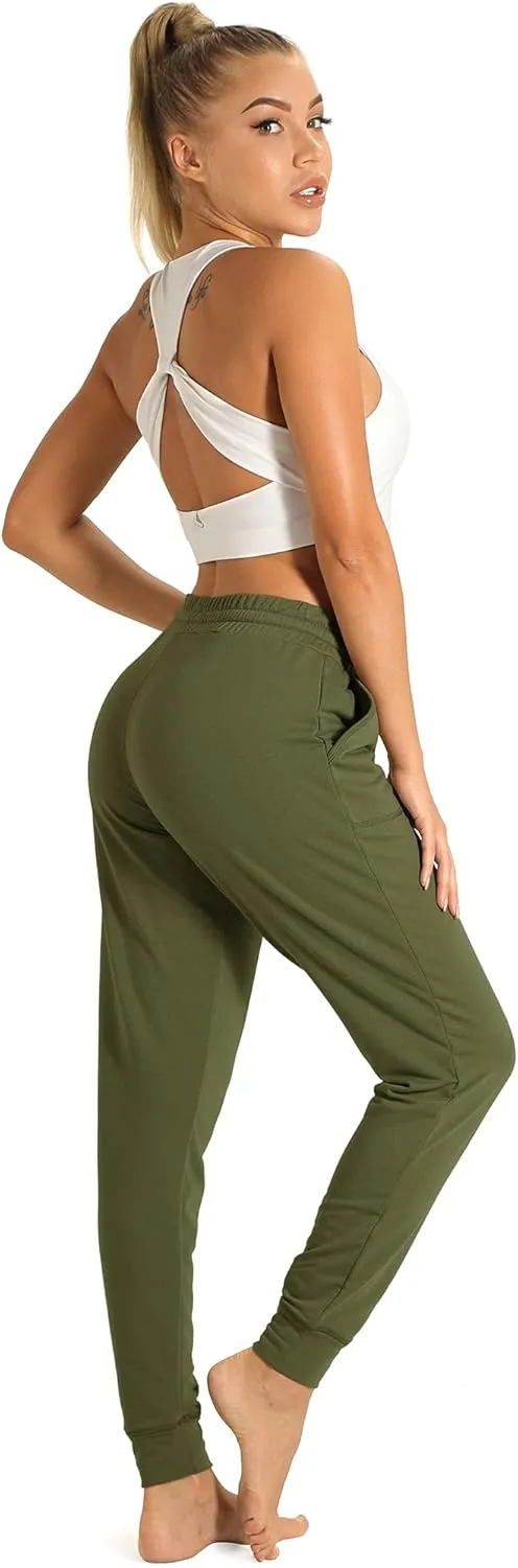 icyzone Women's Active Joggers Sweatpants - Athletic Yoga Lounge Pants with Pockets
