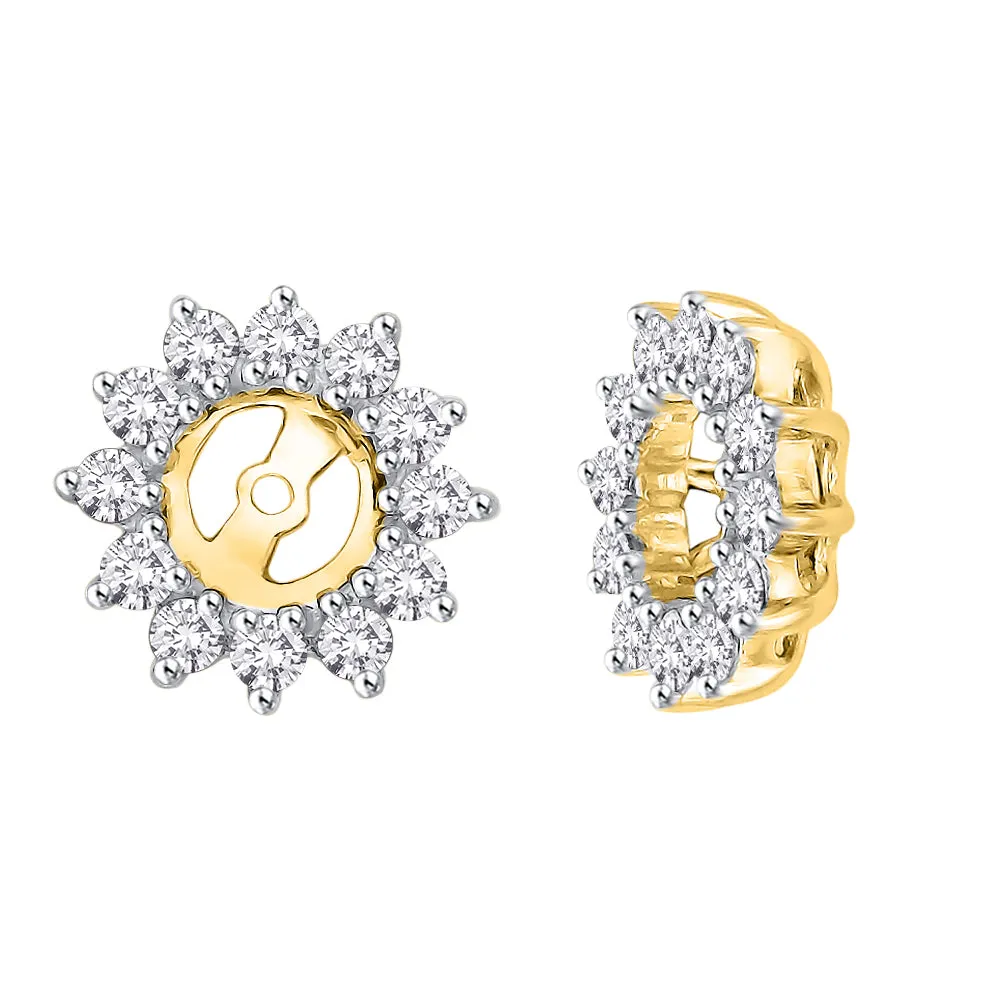 KATARINA Diamond Floral Earring Jackets (1/2 cttw)