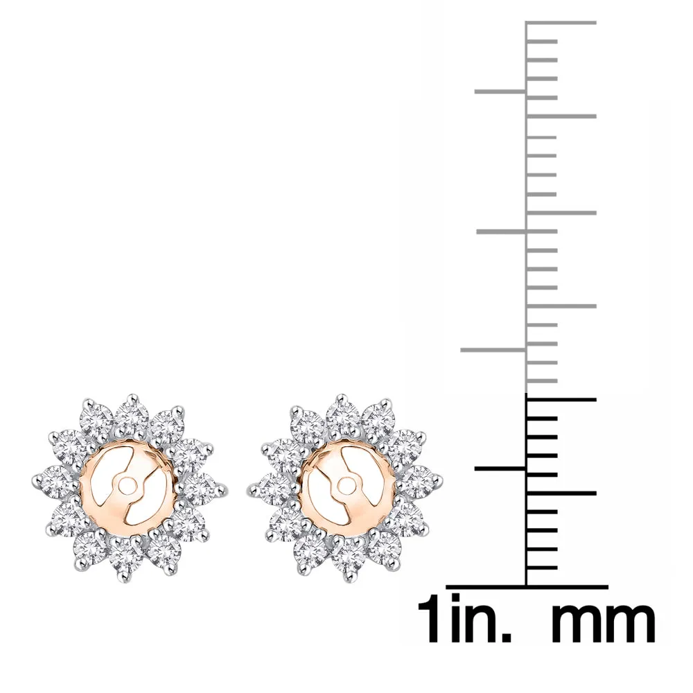 KATARINA Diamond Floral Earring Jackets (1/2 cttw)