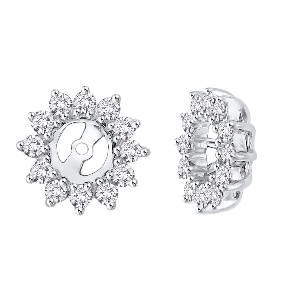 KATARINA Diamond Floral Earring Jackets (1/2 cttw)
