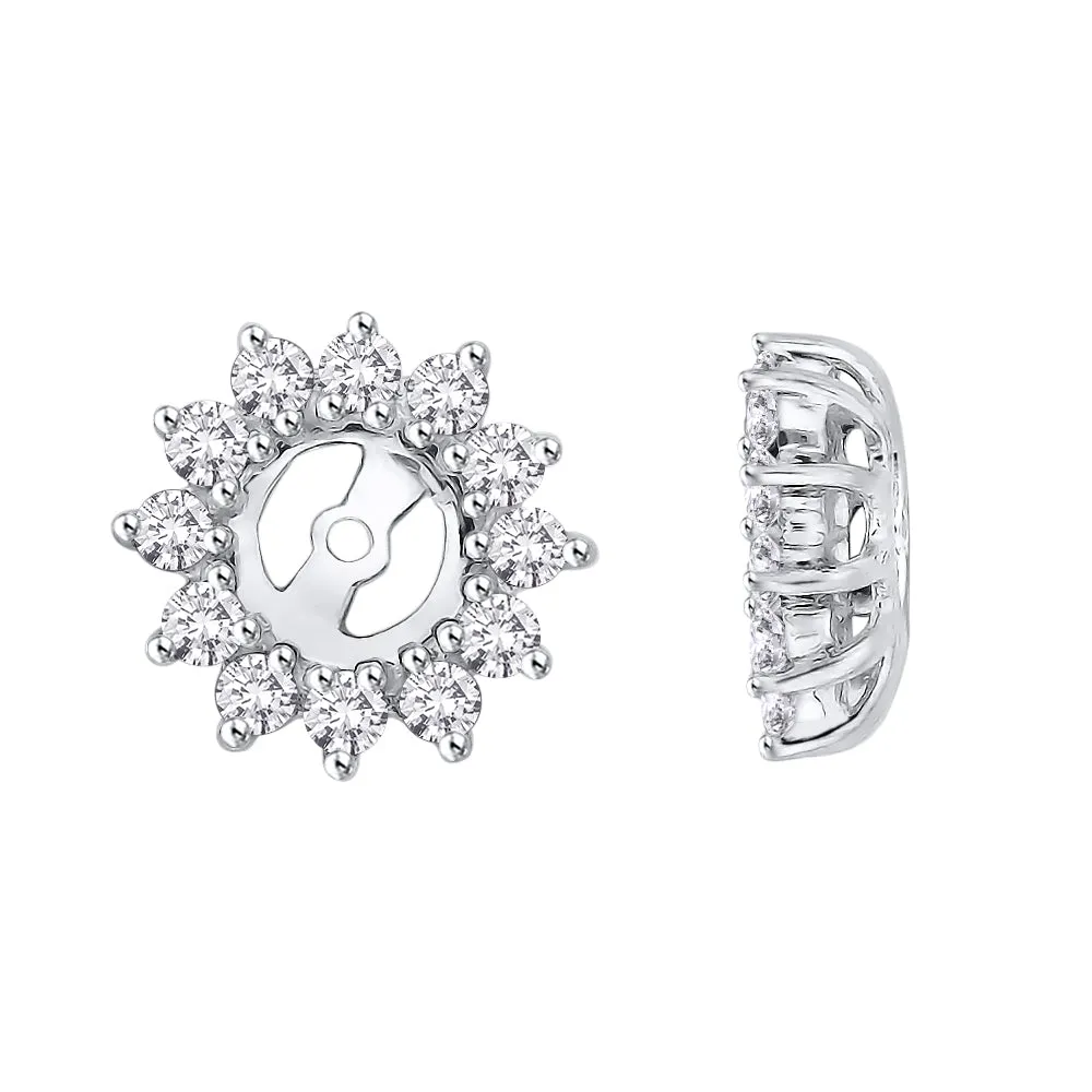 KATARINA Diamond Floral Earring Jackets (1/2 cttw)