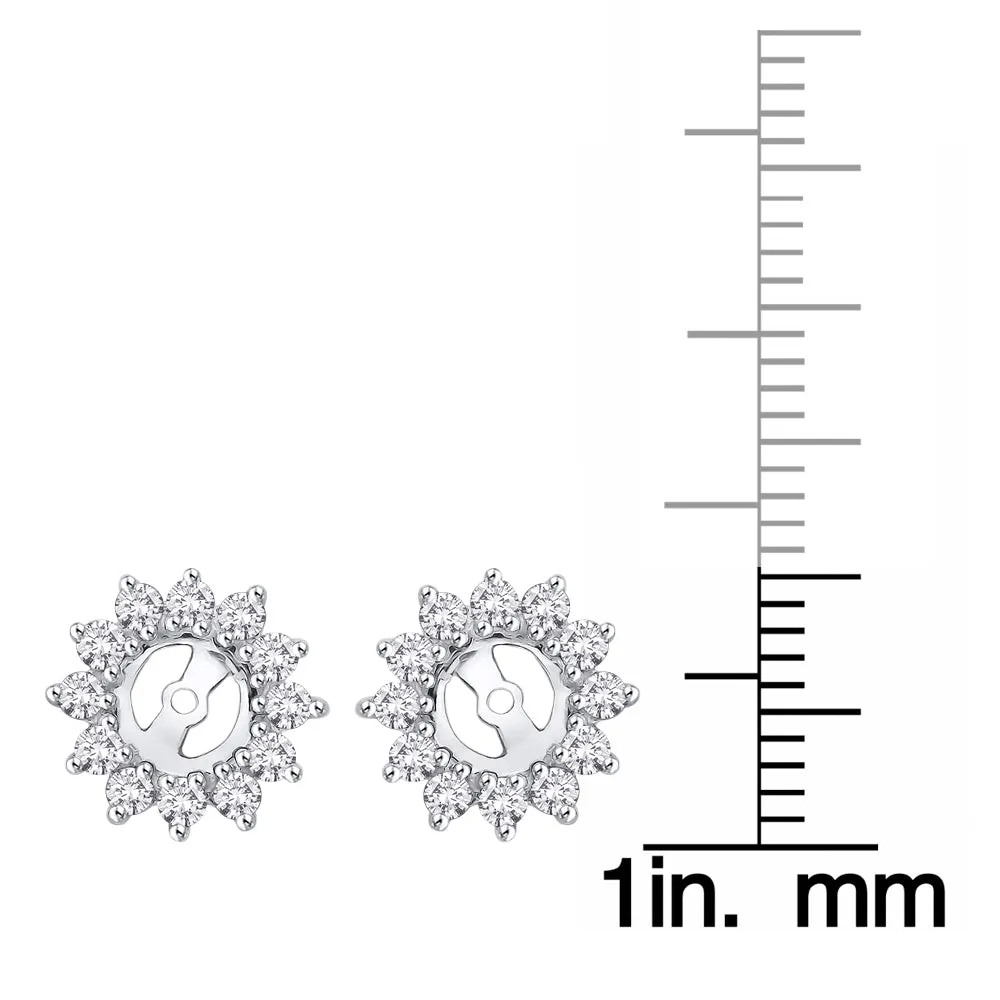 KATARINA Diamond Floral Earring Jackets (1/2 cttw)