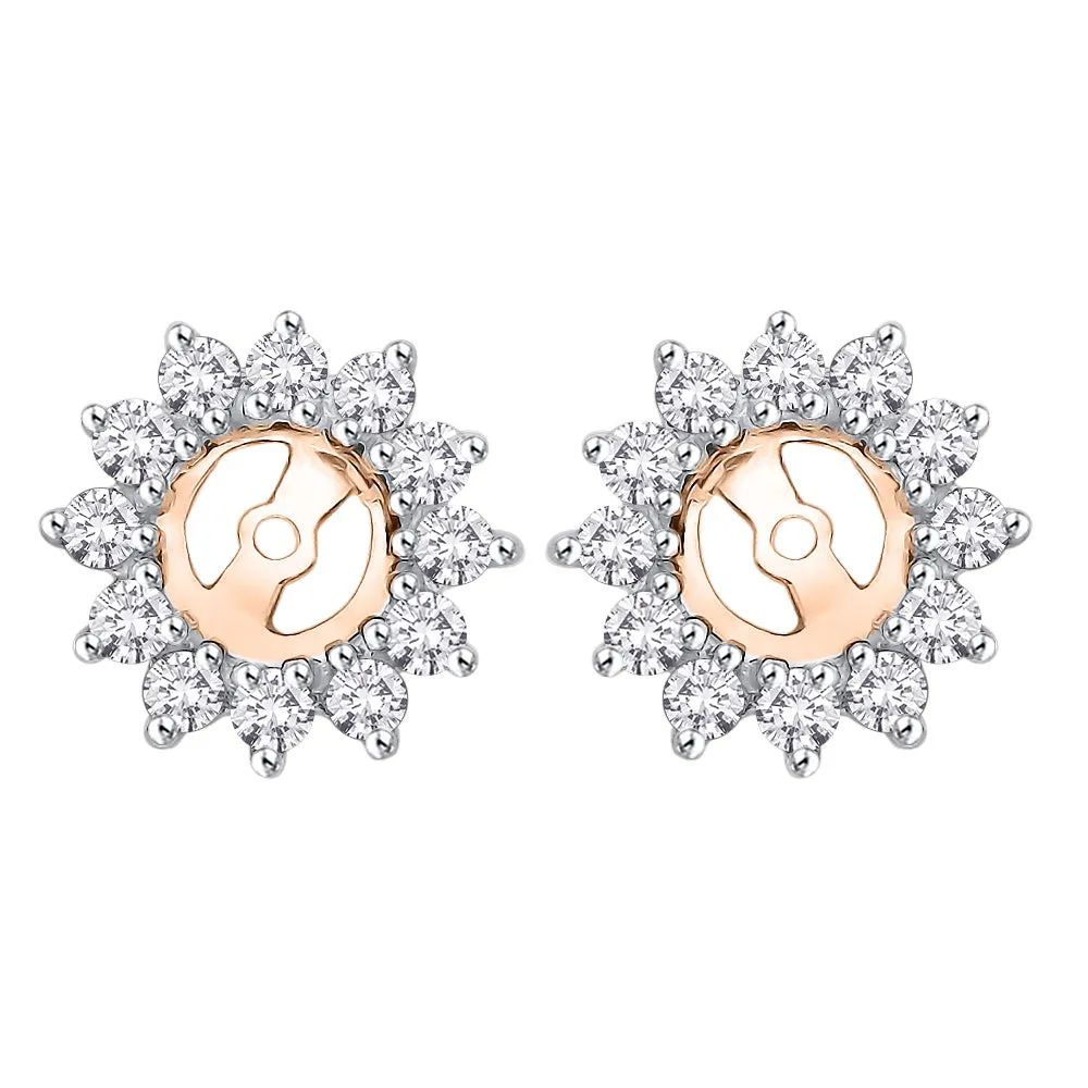 KATARINA Diamond Floral Earring Jackets (1/2 cttw)
