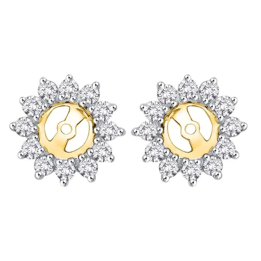 KATARINA Diamond Floral Earring Jackets (1/2 cttw)