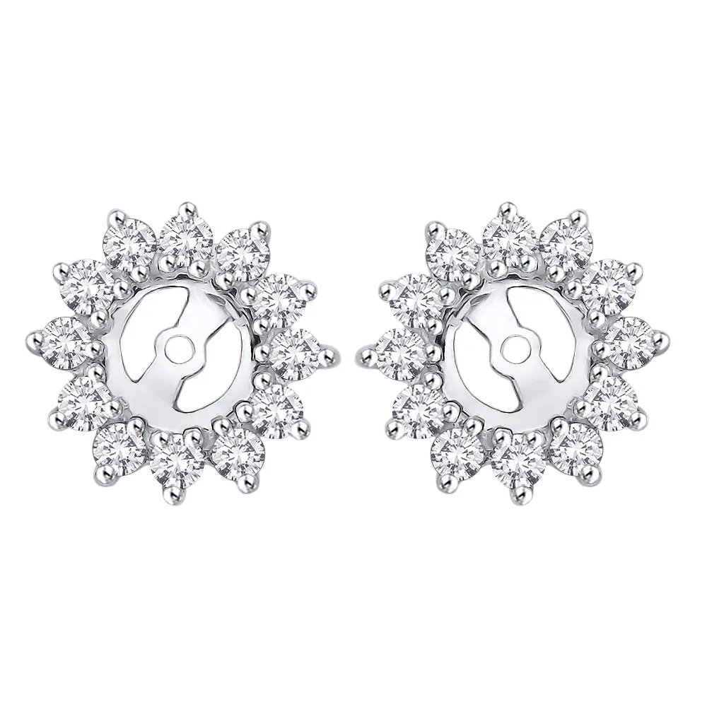KATARINA Diamond Floral Earring Jackets (1/2 cttw)