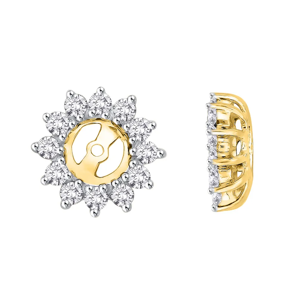 KATARINA Diamond Floral Earring Jackets (1/2 cttw)