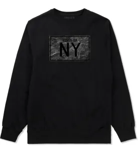 Kings Of NY Granite Print Crewneck Sweatshirt
