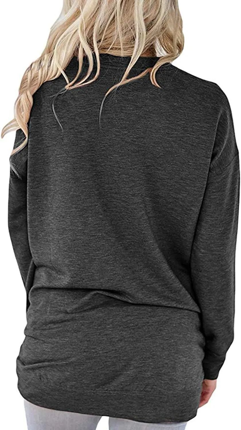 Mansy Women's Faith Sweatshirt Loose Fit Long Sleeve Crewneck Christian Letter Print Tunic Tops with Pocket
