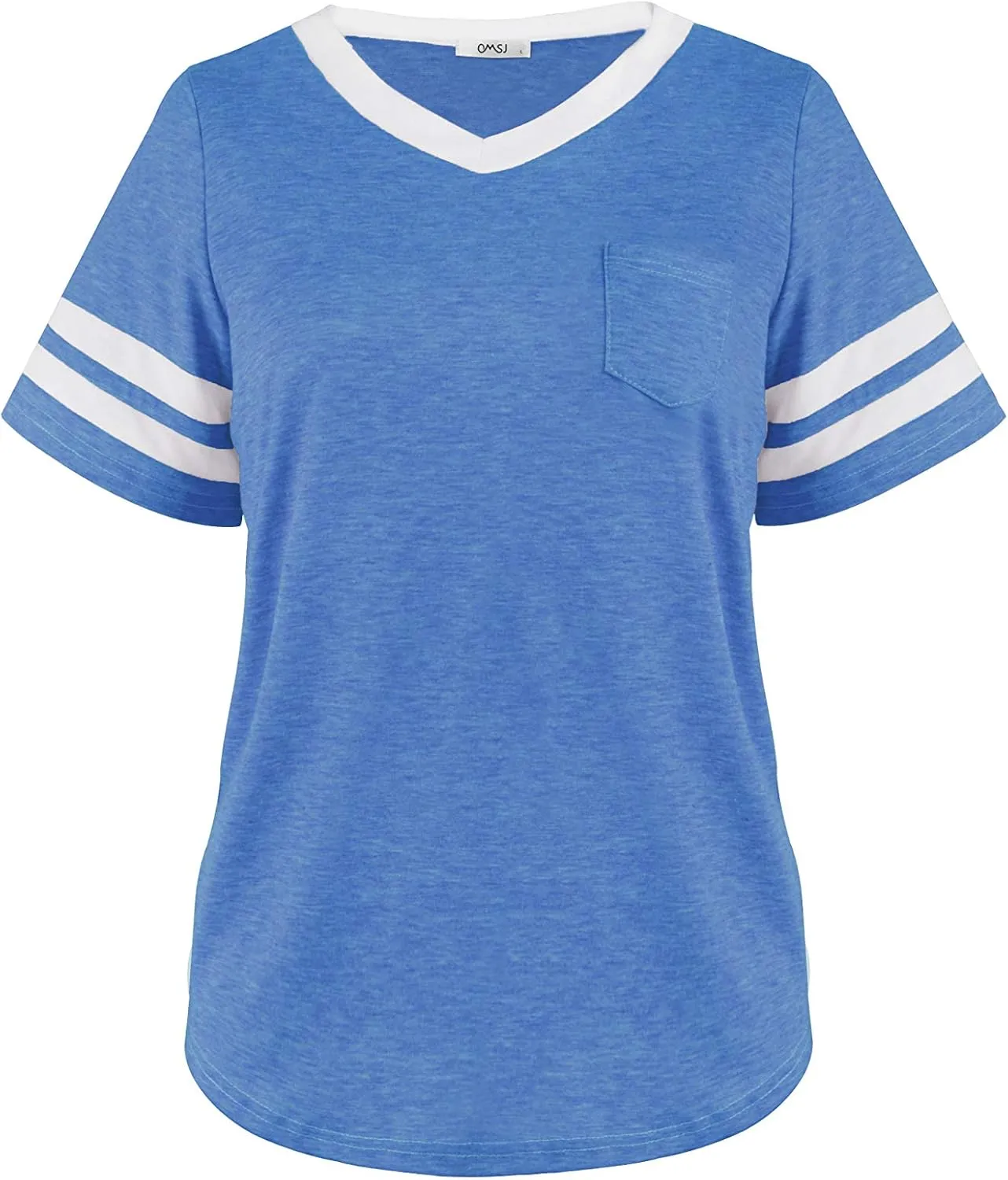 OMSJ Womens Summer Tops Casual Short/Long Sleeve T-Shirts