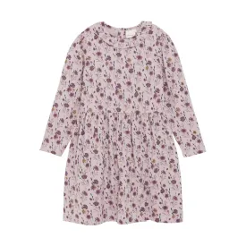 Organic Long Sleeve AOP Purple Dress
