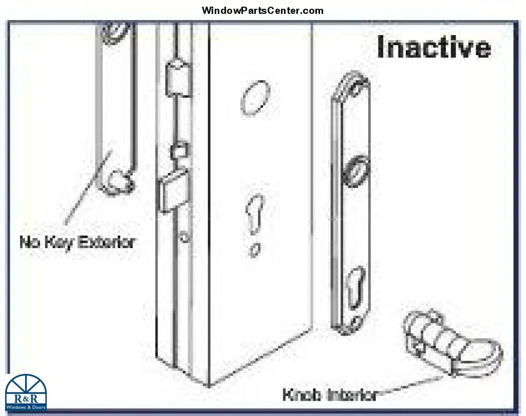 S4200IT -Inactive -With Thumb Turn- Hoppe Munchen Series M112Pl/374N- Swinging Door Handle Sets
