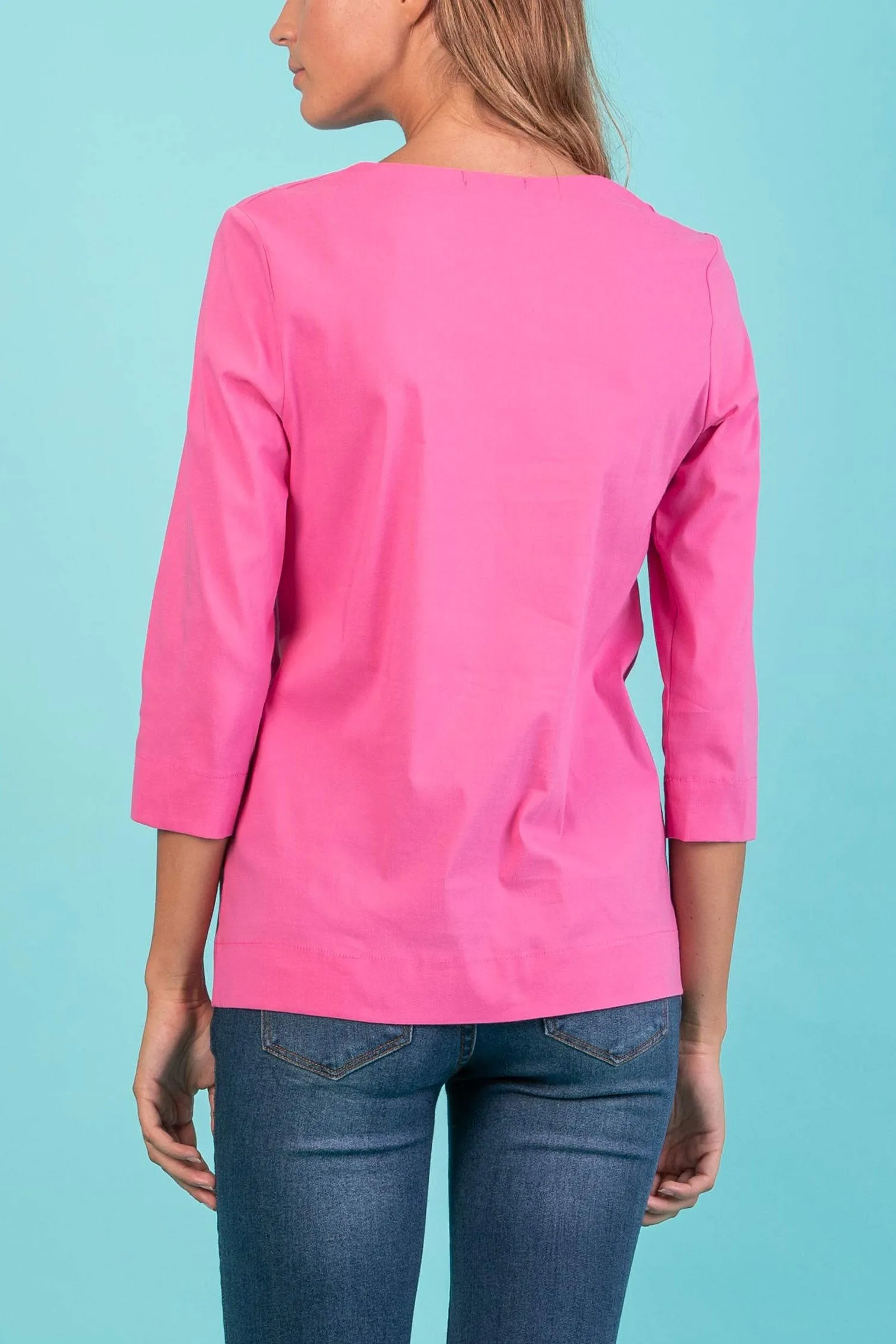 Thea Maternity Poplin Shirt in Pink