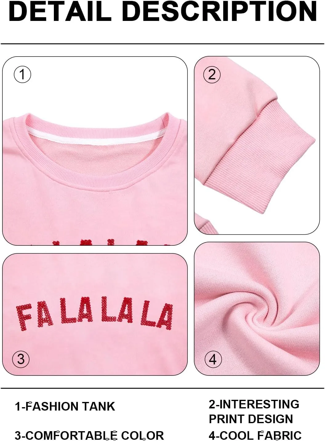 UNIQUEONE Ugly Christmas Sweatshirts Women Christmas Sweater Xmas Tree Sequin Top Winter Crewneck Family Holiday Outfits