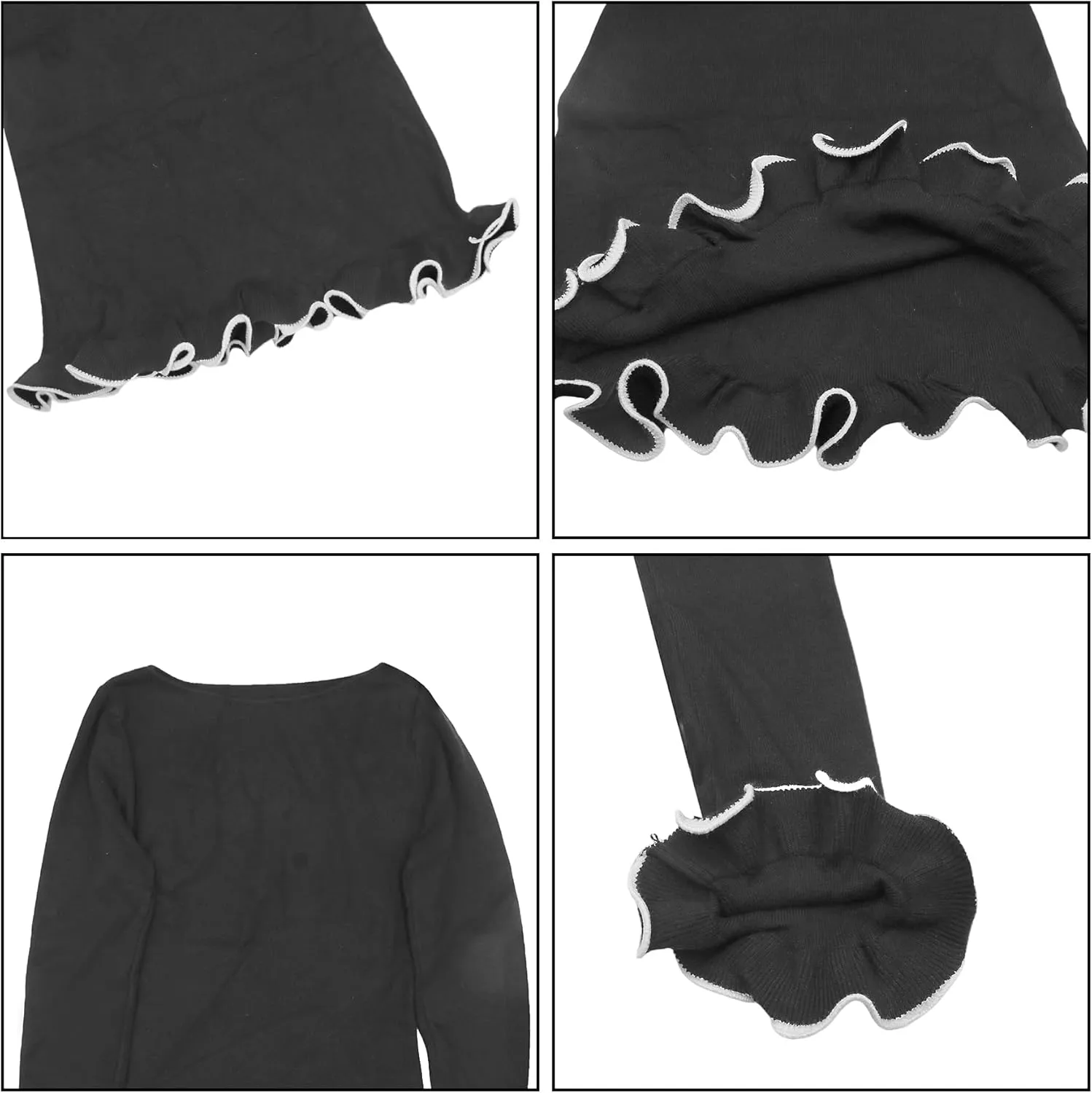 Womens Elegant Sweater Dress Ribbed Knitted Mini Dress Ruffle Hem Contrast Color Cute Bodycon Dresses