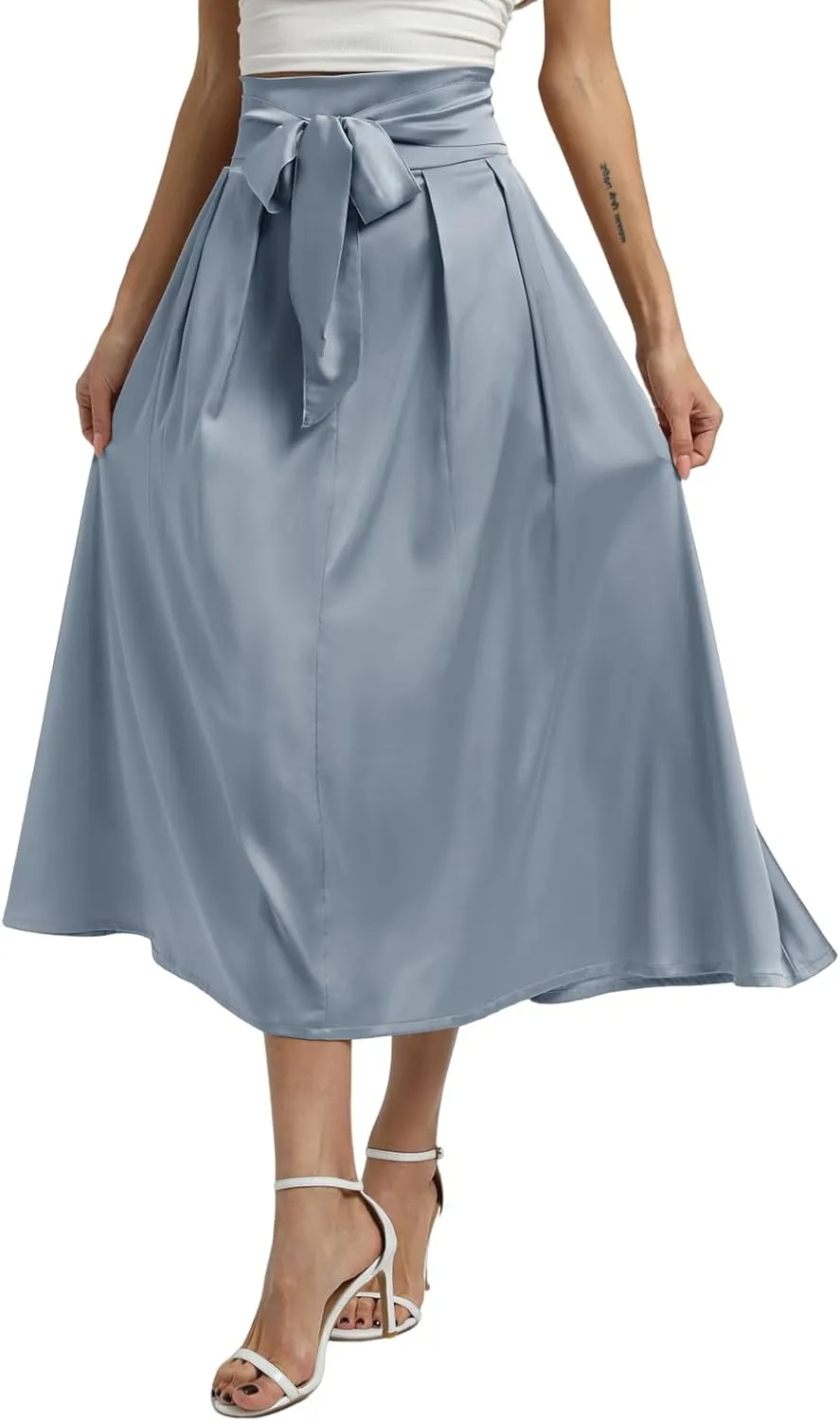 Women's Flowy A Line Skirts,Work Skirts for Women,Maxi Skirts for Women with Pockets