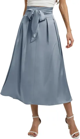 Women's Flowy A Line Skirts,Work Skirts for Women,Maxi Skirts for Women with Pockets